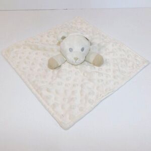 Kidgets White Cream Nubby Teddy Bear Security Blanket Baby Lovey Nunu Chikitoe